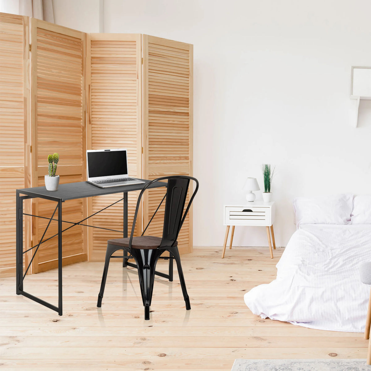 Black Folding desk EASY UP MULTI, 100 x 50 cm, by hjh OFFICE