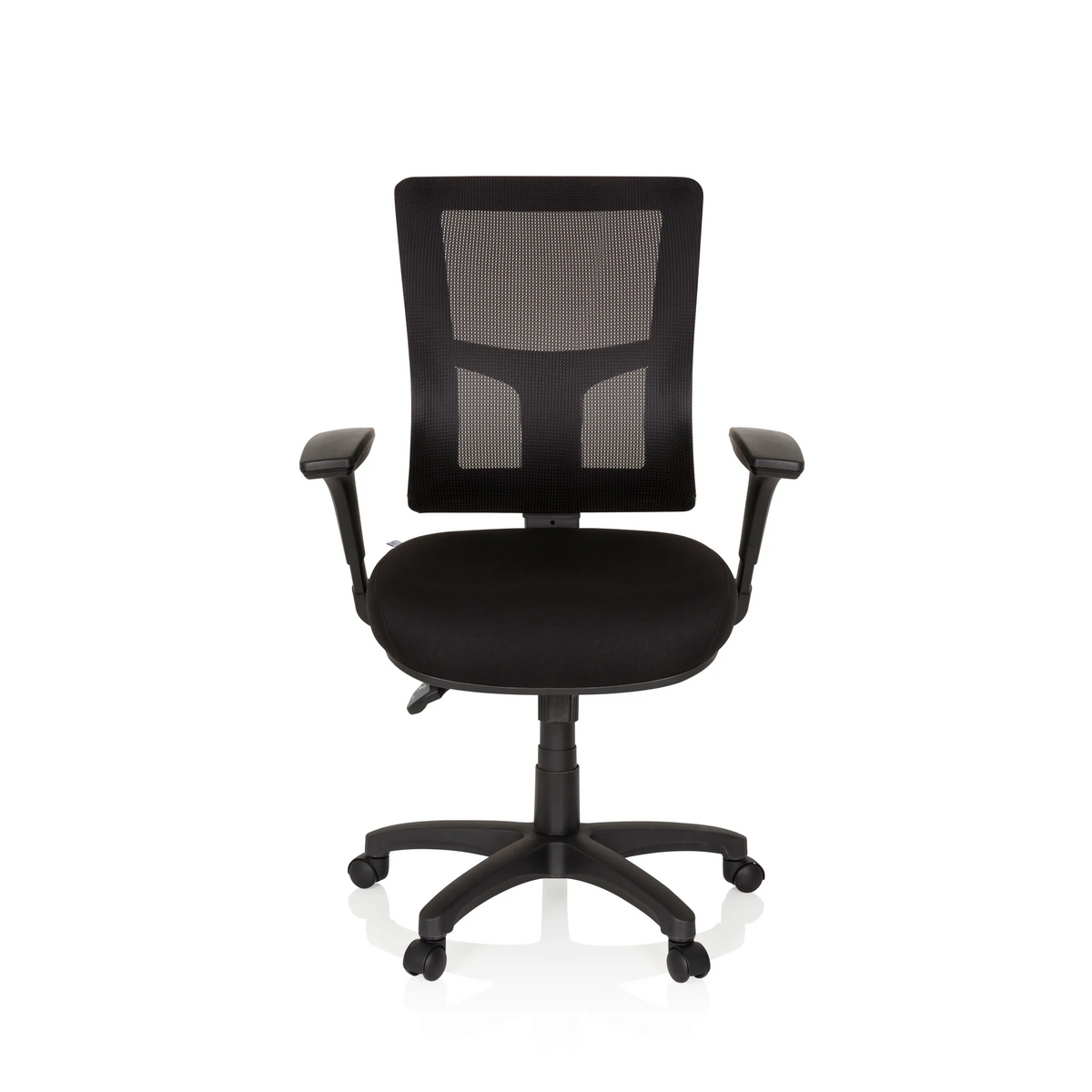 Black Professional Executive Chair IMPACT PRO with mesh back and five-caster base by hjh OFFICE – 360-degree view (front view 0°)