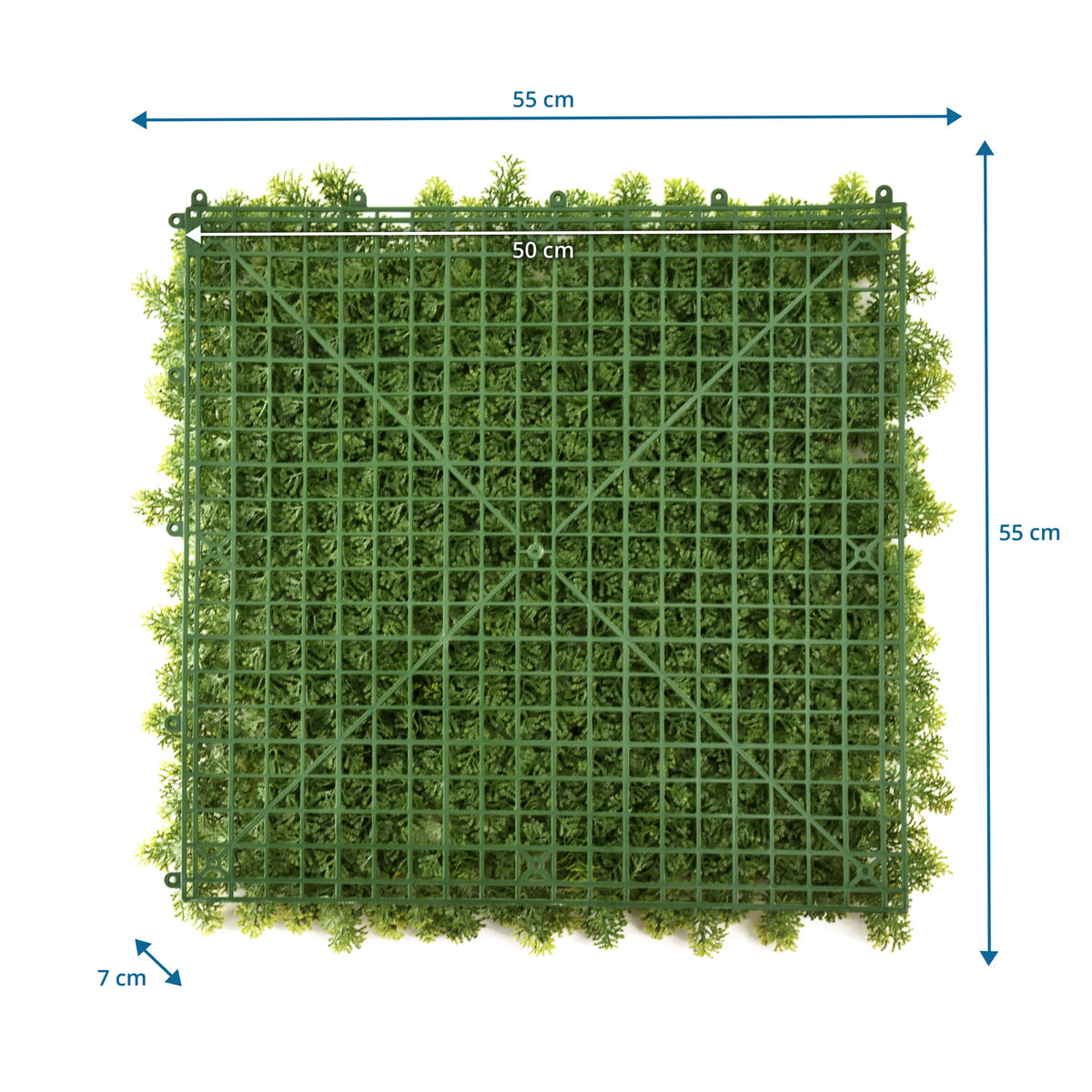 Dimensional drawing of the Plant mat LEAFLUXE 3 with 55 × 55 cm by hjh LIVING