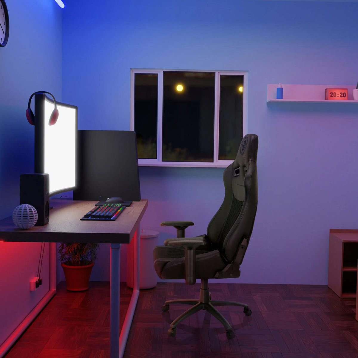 Black Gaming chair GAMEBREAKER SX 04 with high backrest and armrests by hjh OFFICE