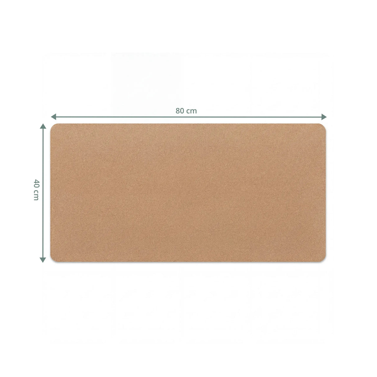 Dimensional view of the Desk Pad Padflux Terra in brown, 80 × 40 cm by hjh OFFICE