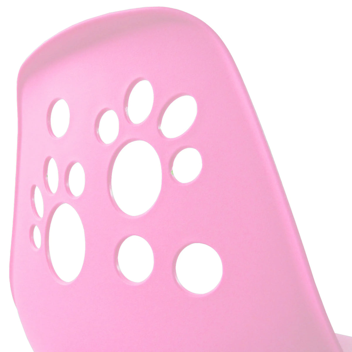 Pink backrest with paw print cut-outs of the Swivel Chair – Children FANCY I by hjh OFFICE