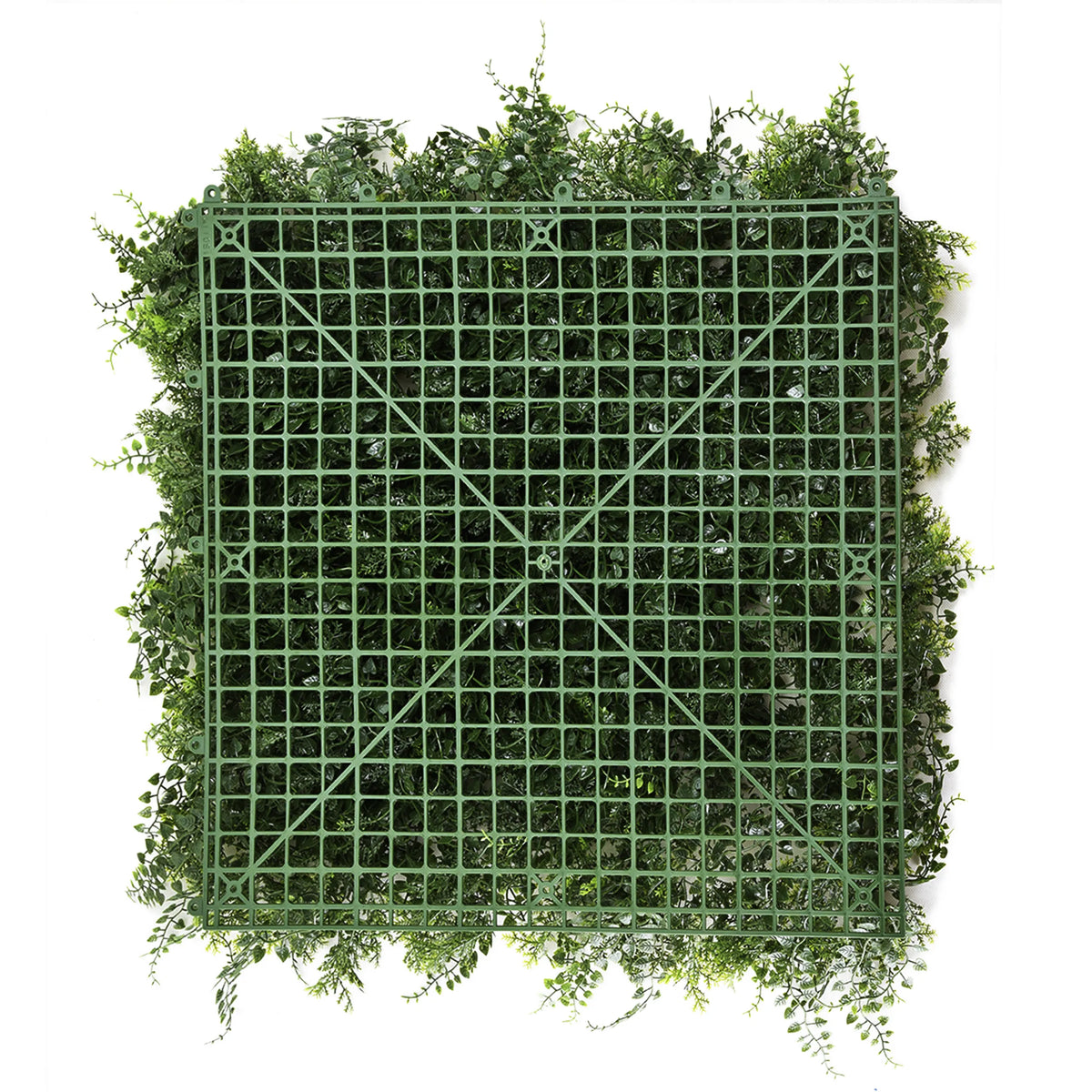 Green Plant mat LEAFLUXE 2 with square grid pattern made of plastic by hjh LIVING