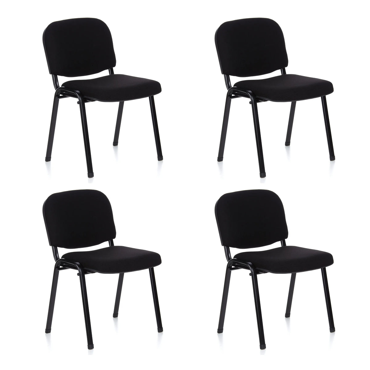 Set of four black four-legged chairs XT 600 by hjh OFFICE