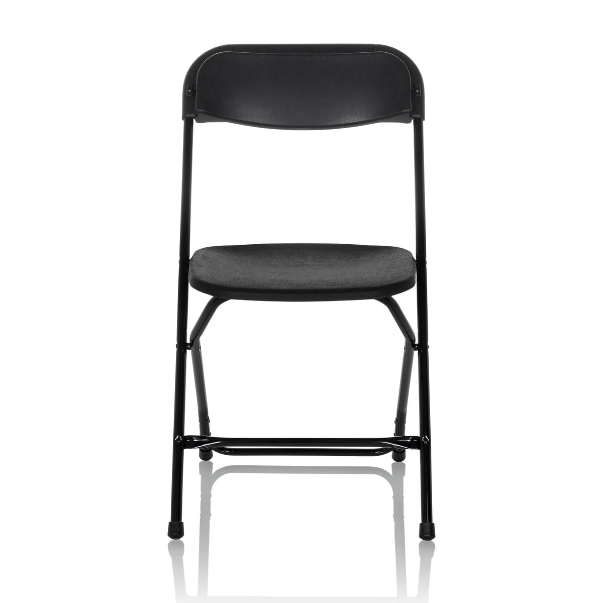 Black Outdoor chair TUDELA XXL B with simple backrest and metal frame by hjh OFFICE – 360-degree view (front view 0°)
