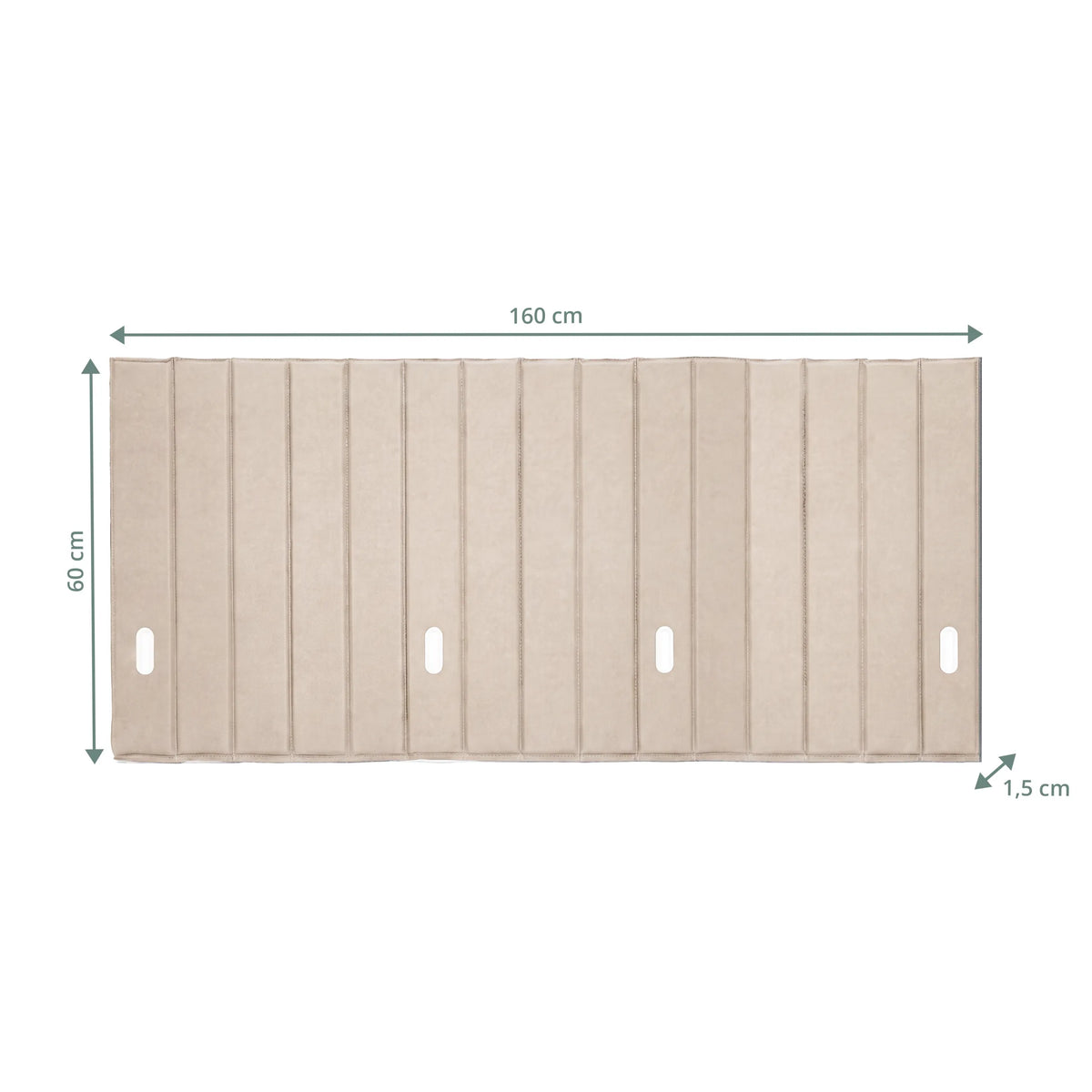 Technical drawing of the Table partition FLEXMIUT ROLL with 160 × 60 cm by hjh OFFICE