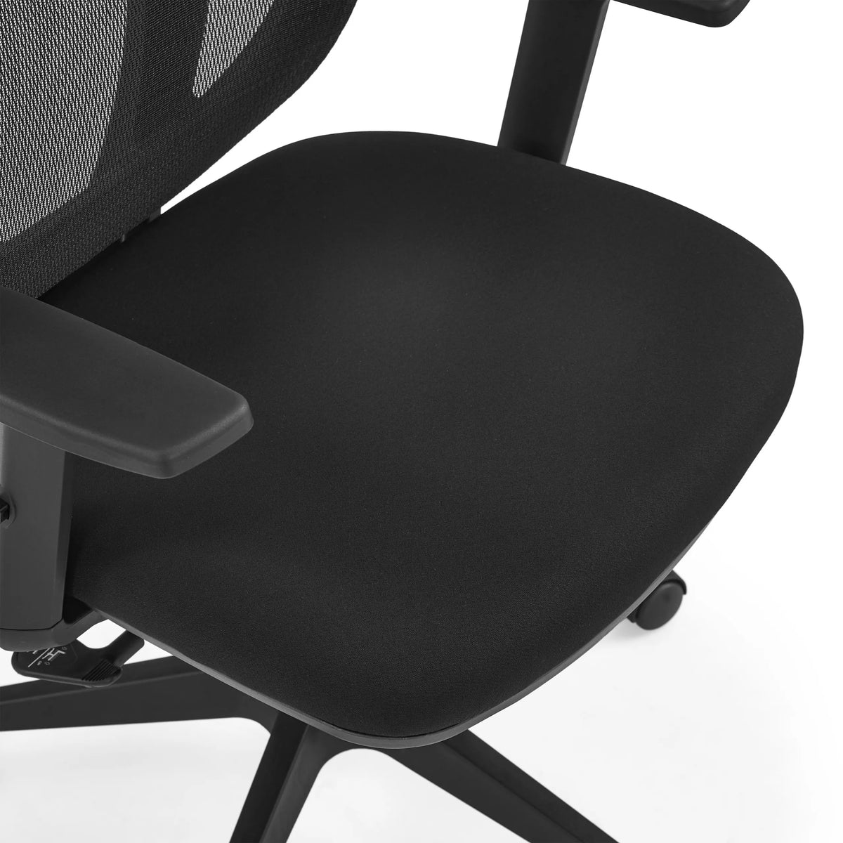 Black seat and armrest of the Filaro Professional Office Chair by hjh OFFICE