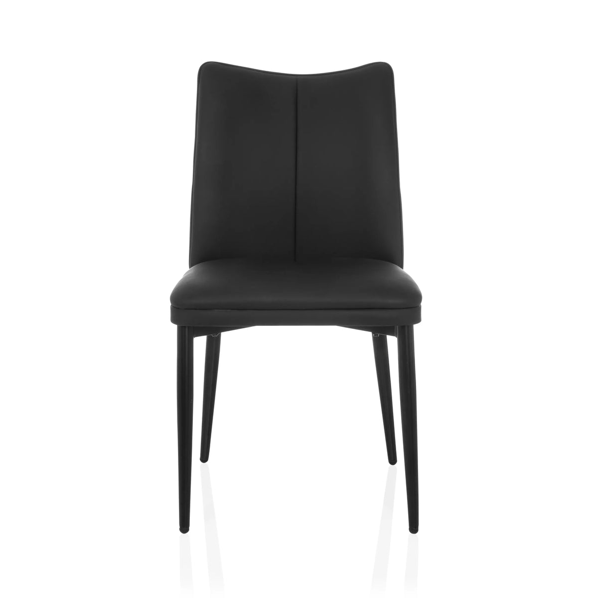 Black Dining chair VISETO with a high backrest and four legs by hjh LIVING – 360-degree view (front view 0°)