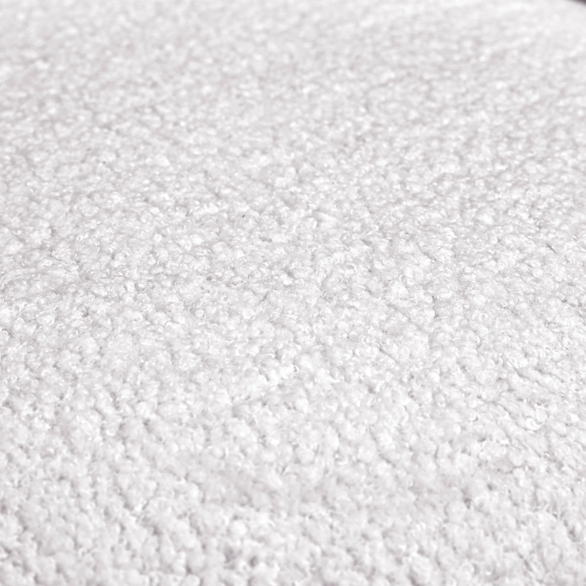 White fabric cover of the Storiano S upholstered stool with a coarse structure by hjh LIVING
