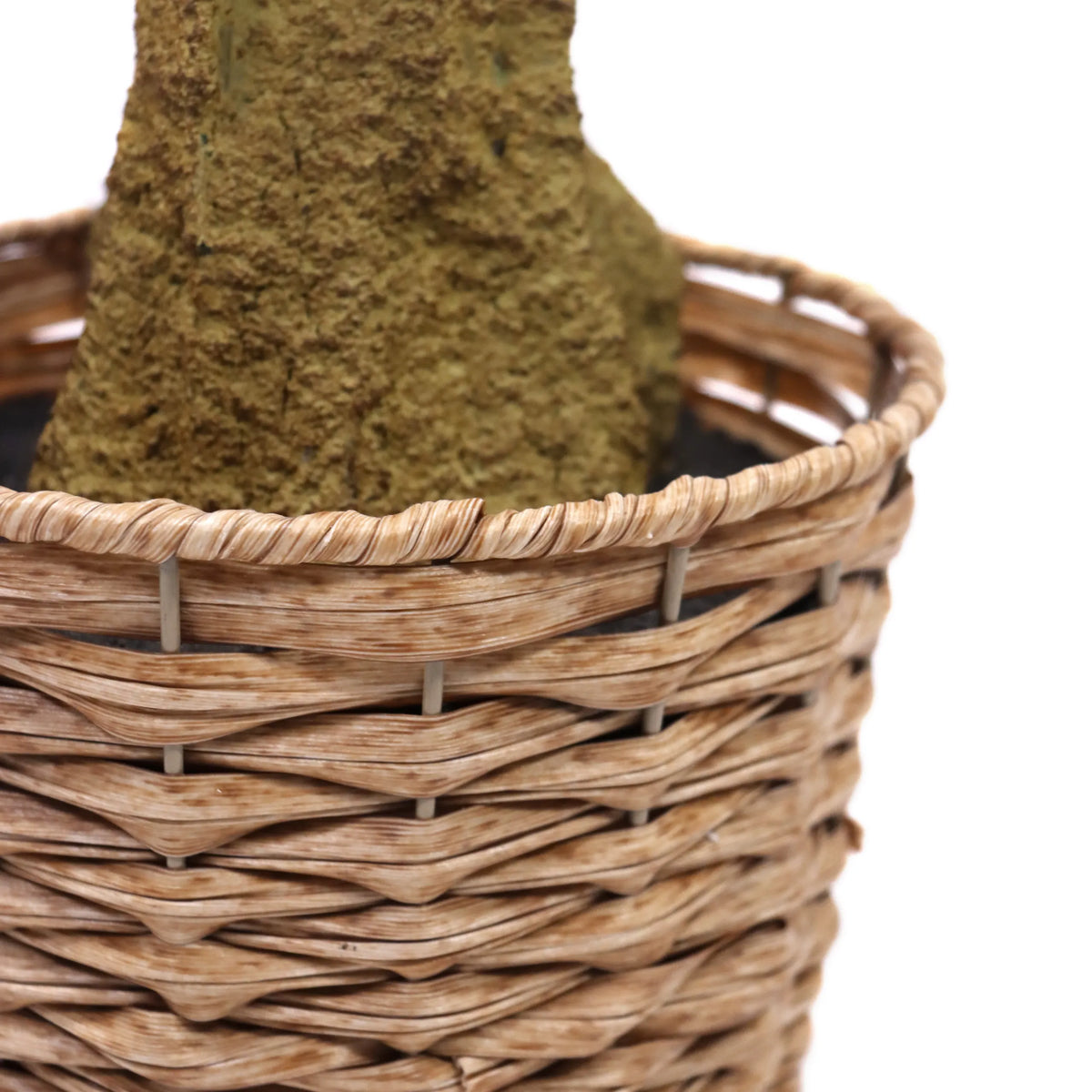 Woven basket with the stem of the artificial plant OLIVE II by hjh OFFICE