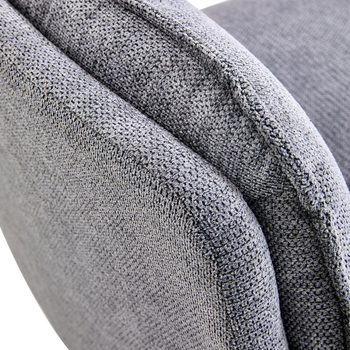 Dark grey fabric upholstery of the Lounge Chair Criss-Cross 20 by hjh LIVING