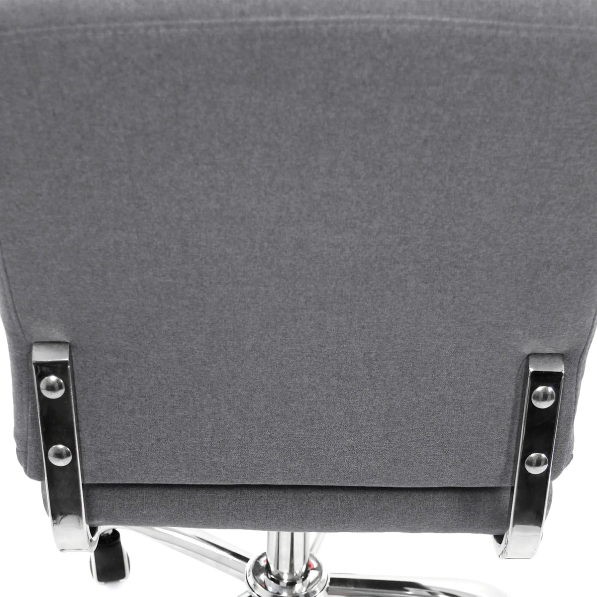 Chrome brackets on the dark grey backrest of the Home Office Executive Chair CHARLES I by hjh OFFICE