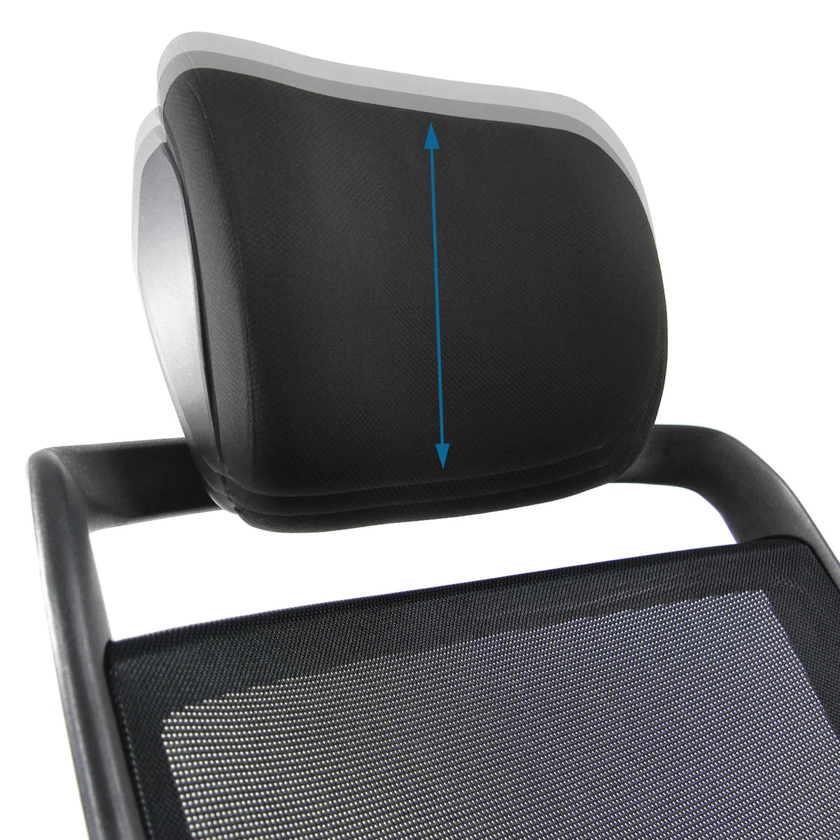 Height-adjustable headrest of the Professional Office Chair IKAST I in black by hjh OFFICE
