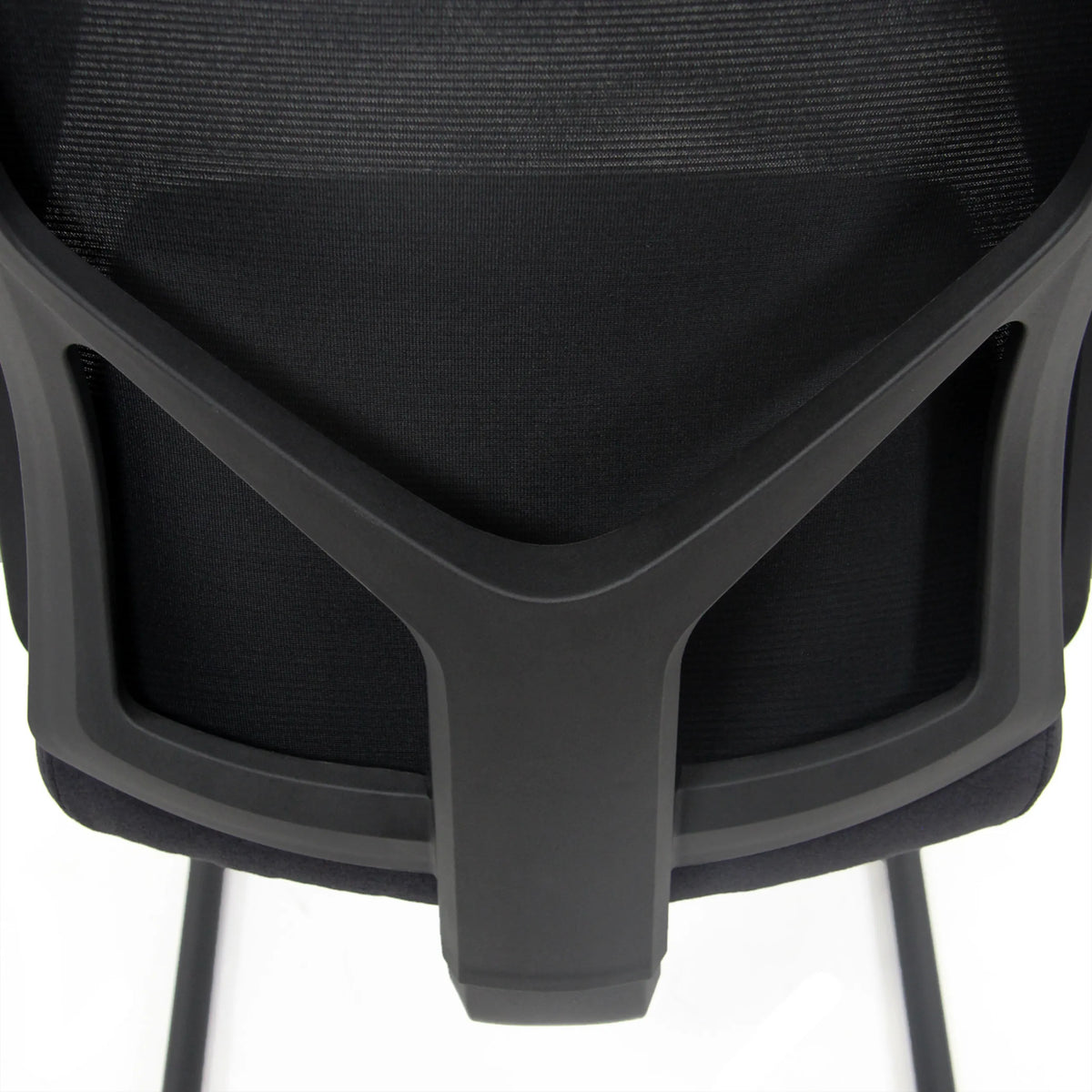 Black plastic frame back of the Cantilever chair BRETON V B with mesh upholstery by hjh OFFICE