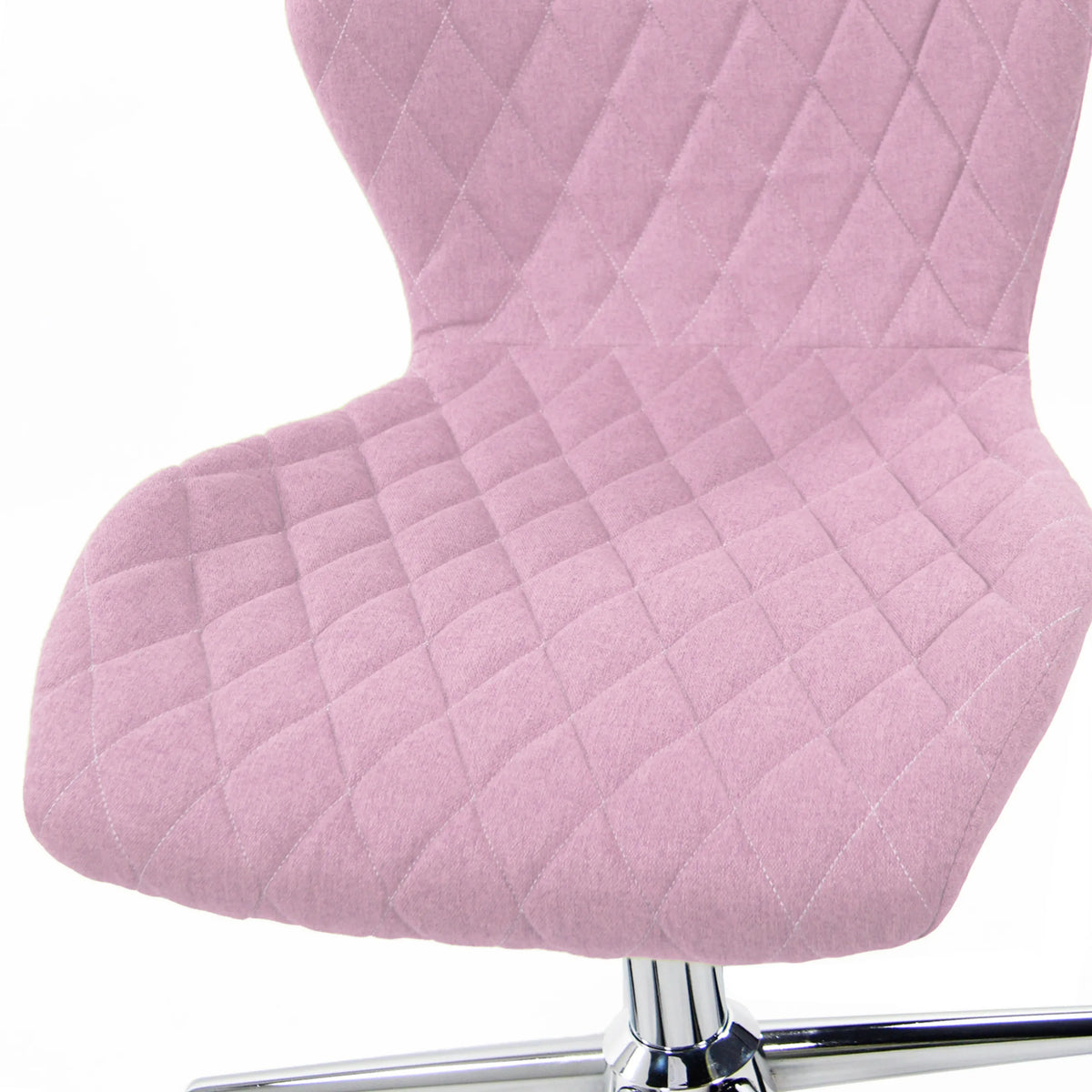 Pink quilted seat and backrest of the Swivel Chair – Children JOY II by hjh OFFICE