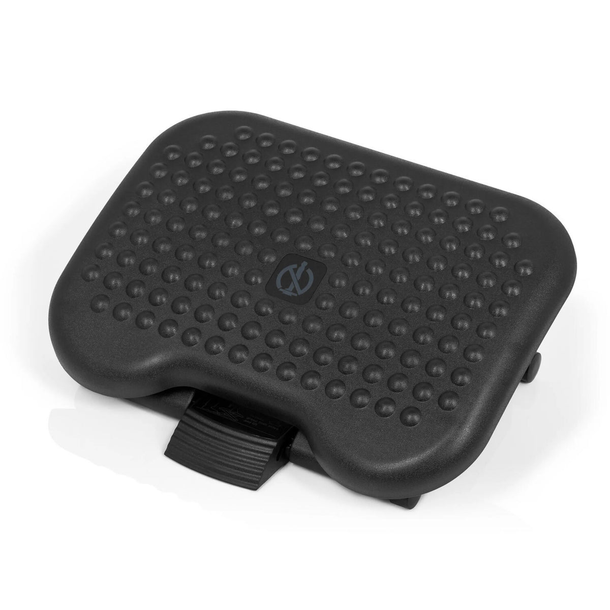 Anthracite Footrest PIEDINO DOT with nubbed structure and adjustable tilt by hjh OFFICE – 360-degree view (side profile 78°)