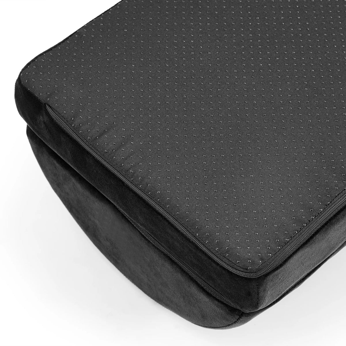 Black polka dot fabric cover with zip for the Podi Velvet 1 footrest by hjh OFFICE