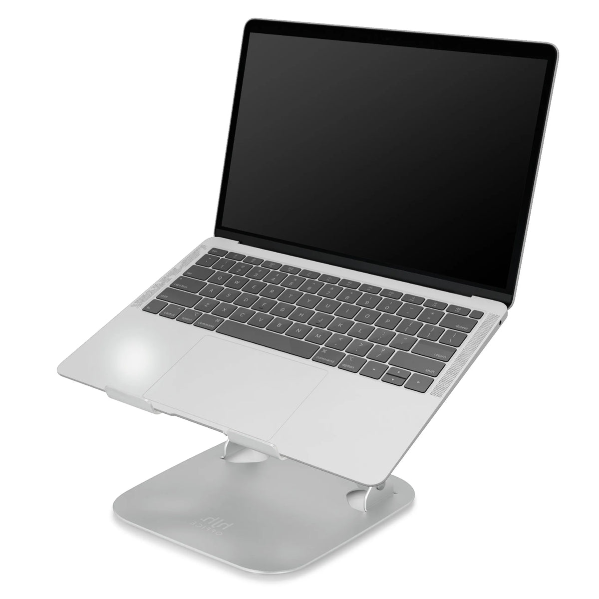 Silver LAPTOP STAND laptop pad with a laptop placed on it in a tilted position by hjh OFFICE