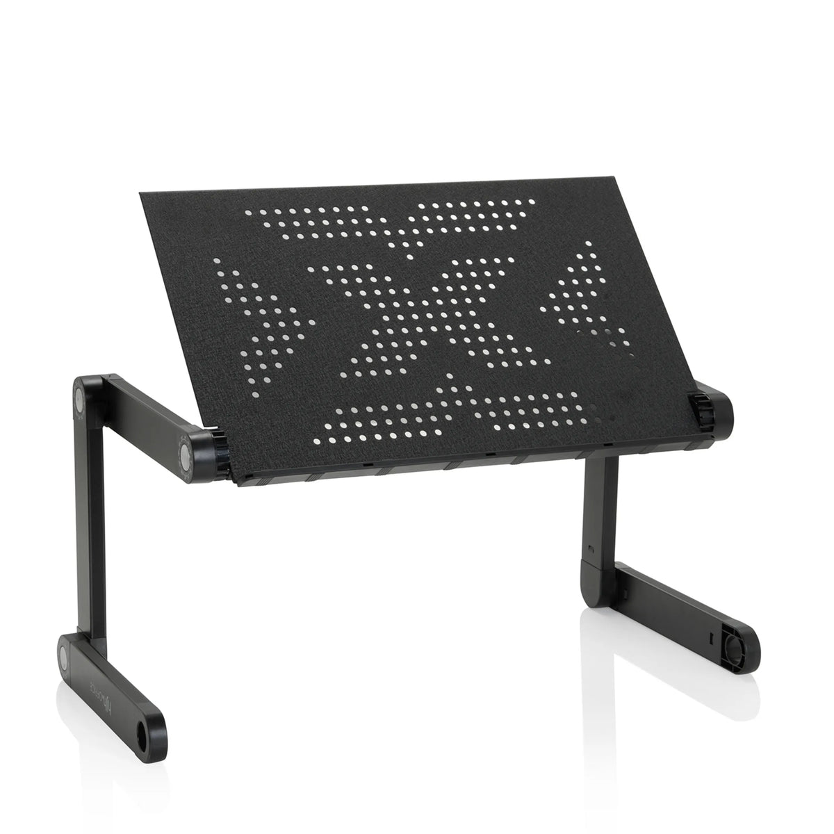 VM-SA II desk pad in black with perforated storage area and adjustable frame by hjh OFFICE