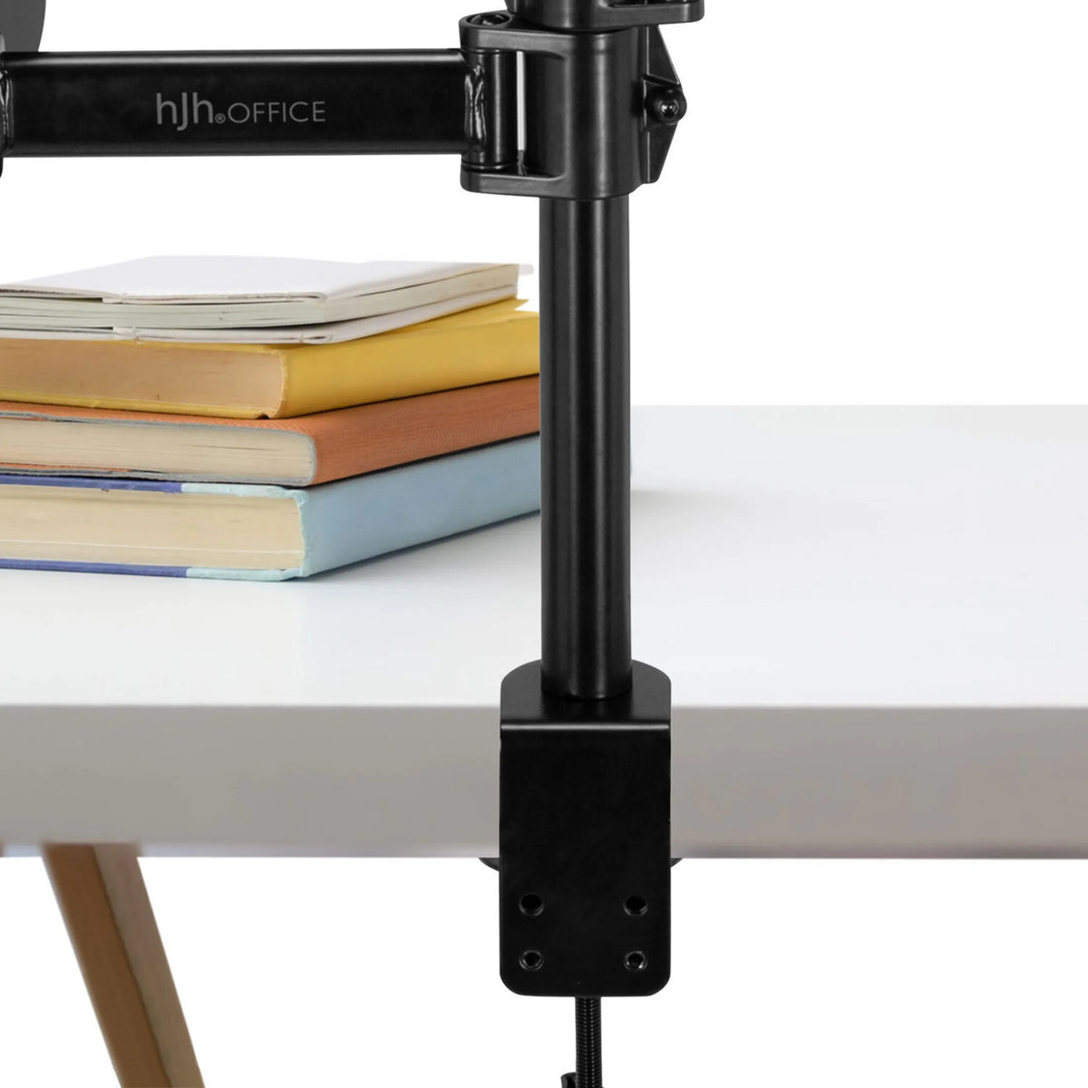 Black table mount of the Monitor Mount VM-MH2 by hjh OFFICE