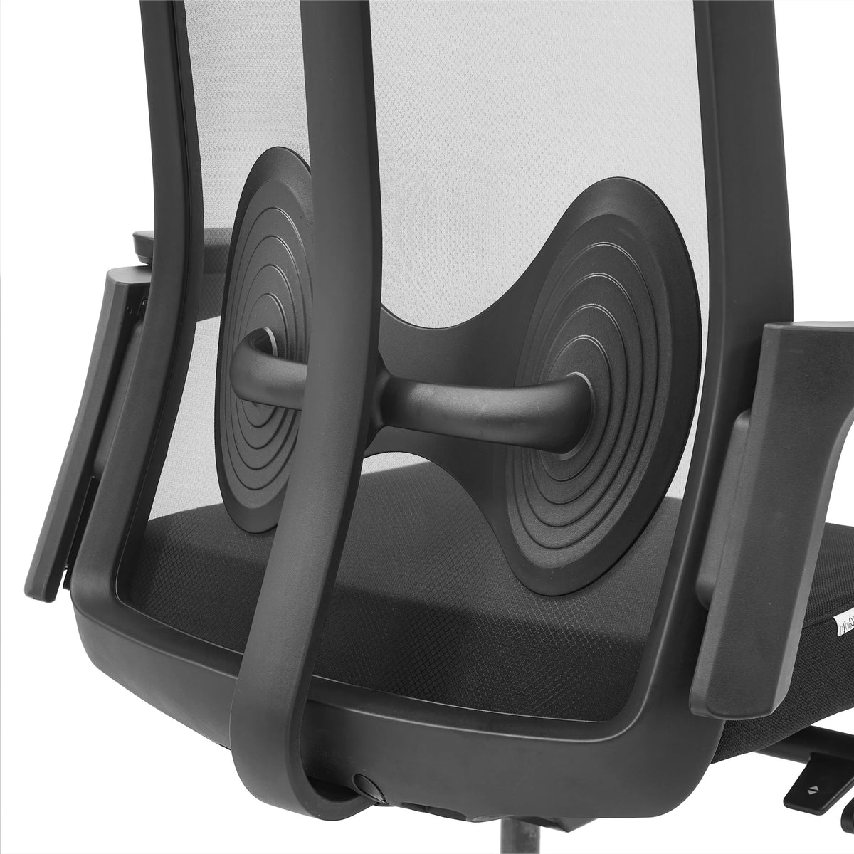 Lumbar support of the ARCEO B Professional Office Chair in black with a circular structure by hjh OFFICE