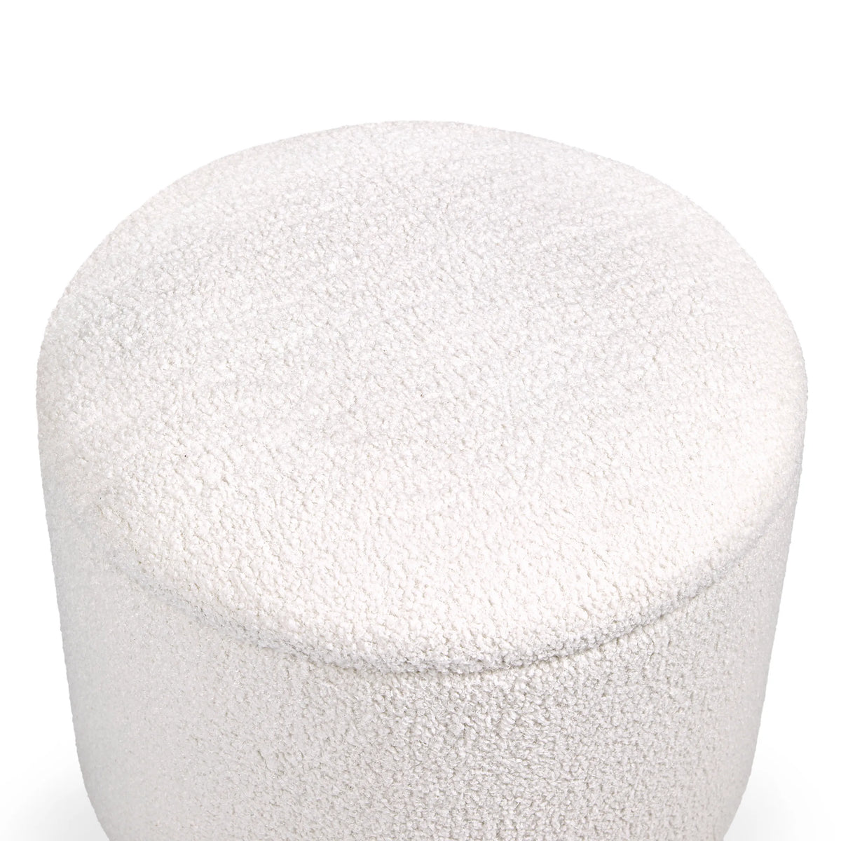 White fabric cover of the Upholstered stool Storiano S by hjh LIVING