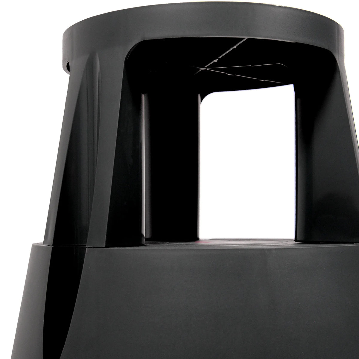 Upper section of the black Step stool TIO-M I with handle opening by hjh OFFICE