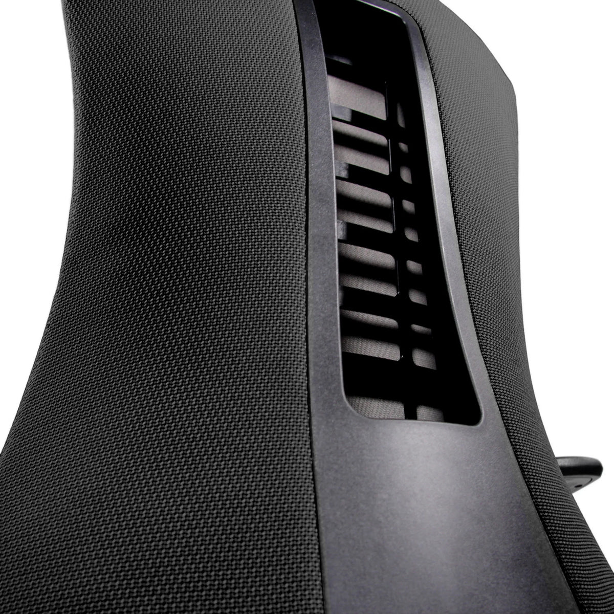 Ventilation slots in the black backrest of the Professional Office Chair OFFICE XT PRO by hjh OFFICE