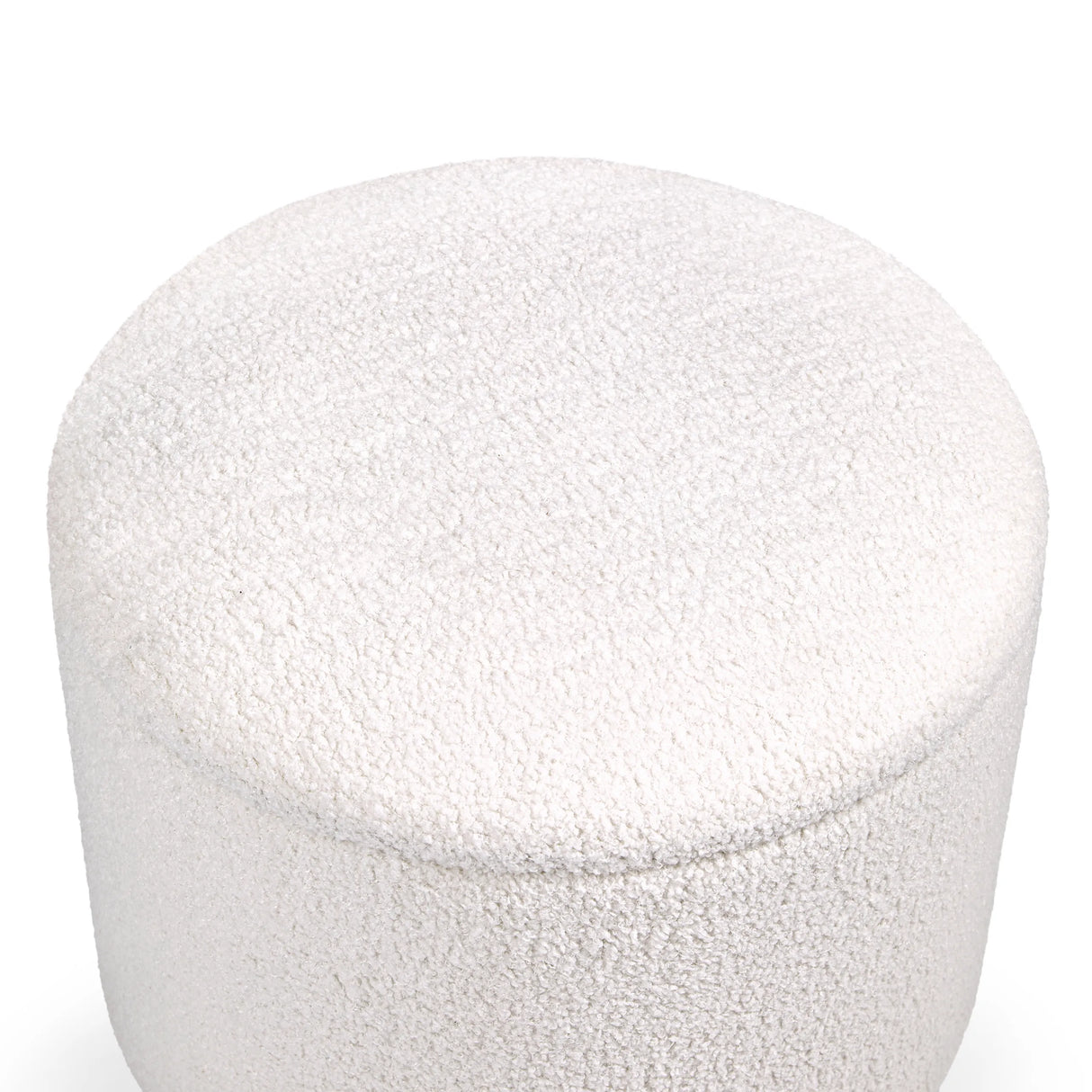 White fabric cover of the Upholstered stool Storiano S by hjh LIVING