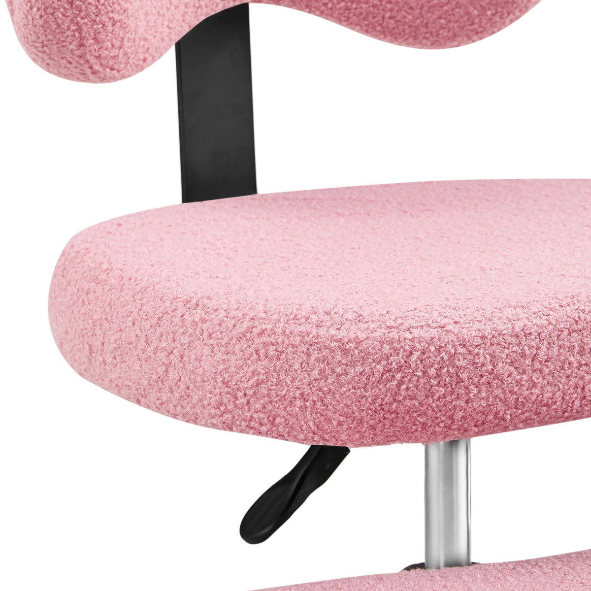 Pink textured upholstery of the seat of the Asanasit meditation chair by hjh LIVING