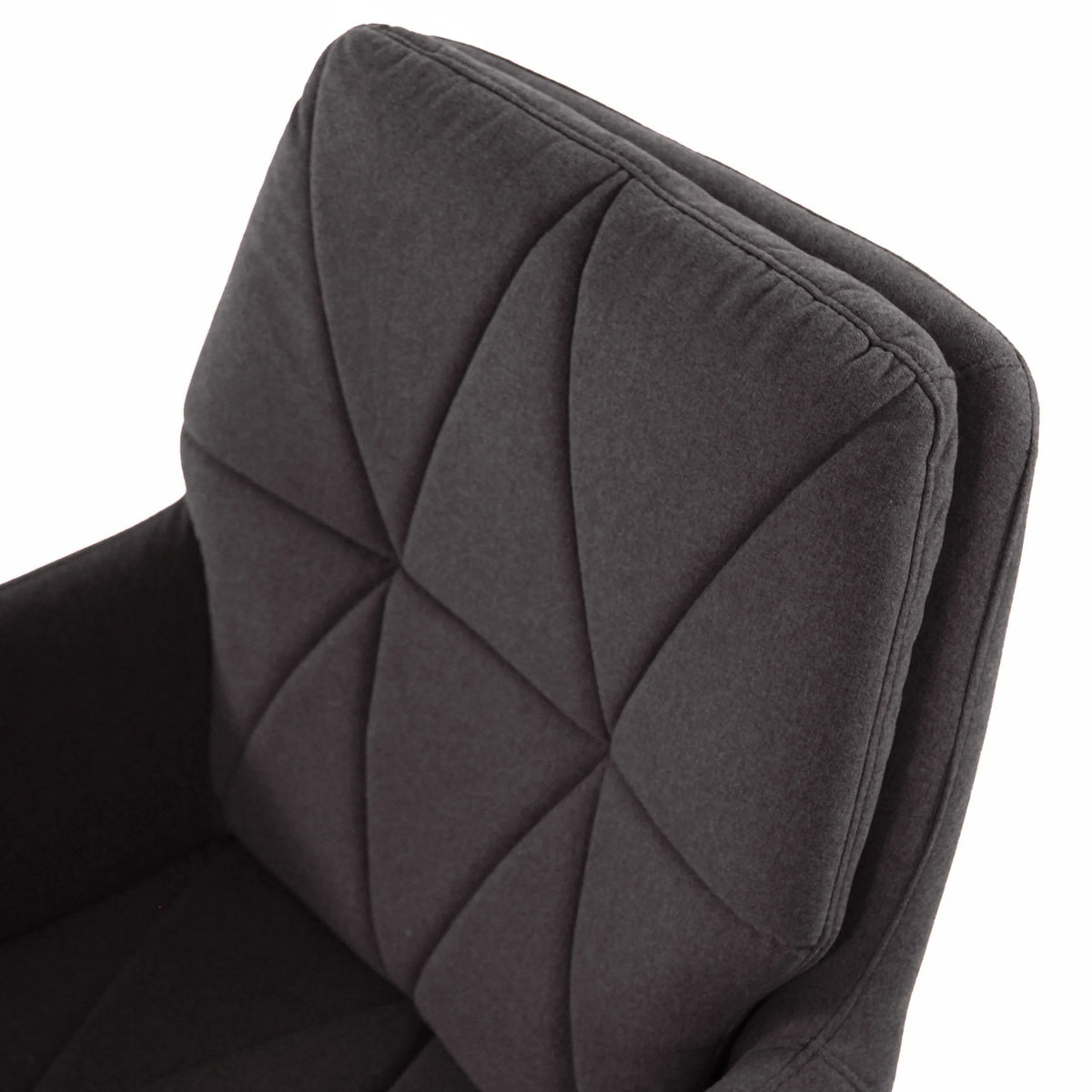 Dark grey upholstery with diamond stitching of the Home Office Chair SHAKE 350 by hjh OFFICE