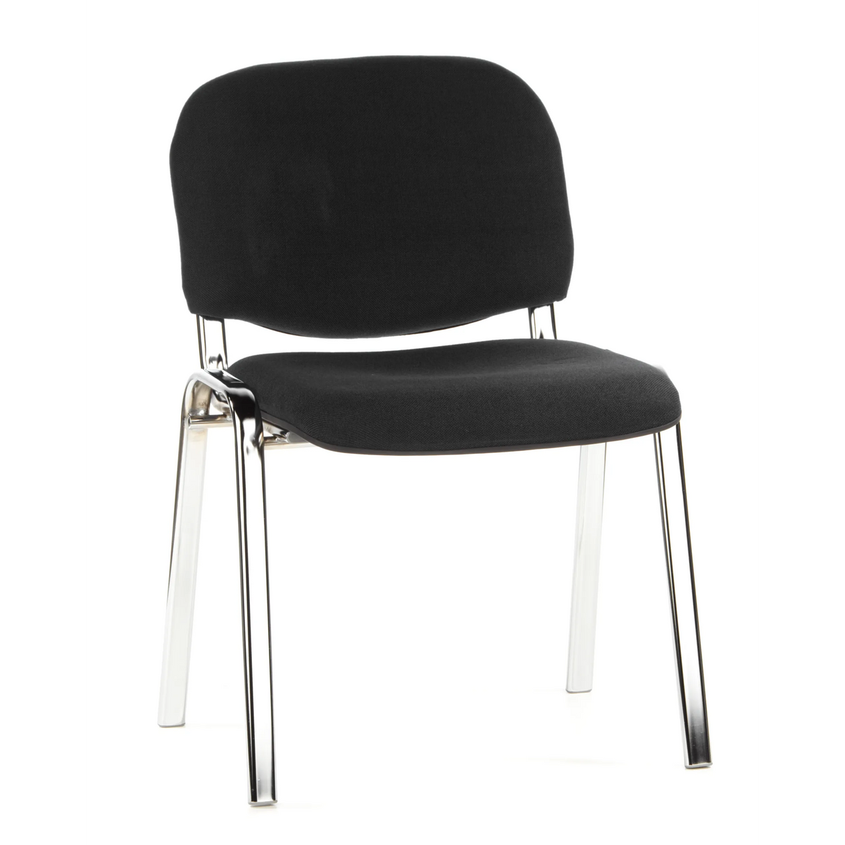 Black Four-legged chair XT 600 C with padded seat and backrest by hjh OFFICE – 360-degree view (front view 20°)