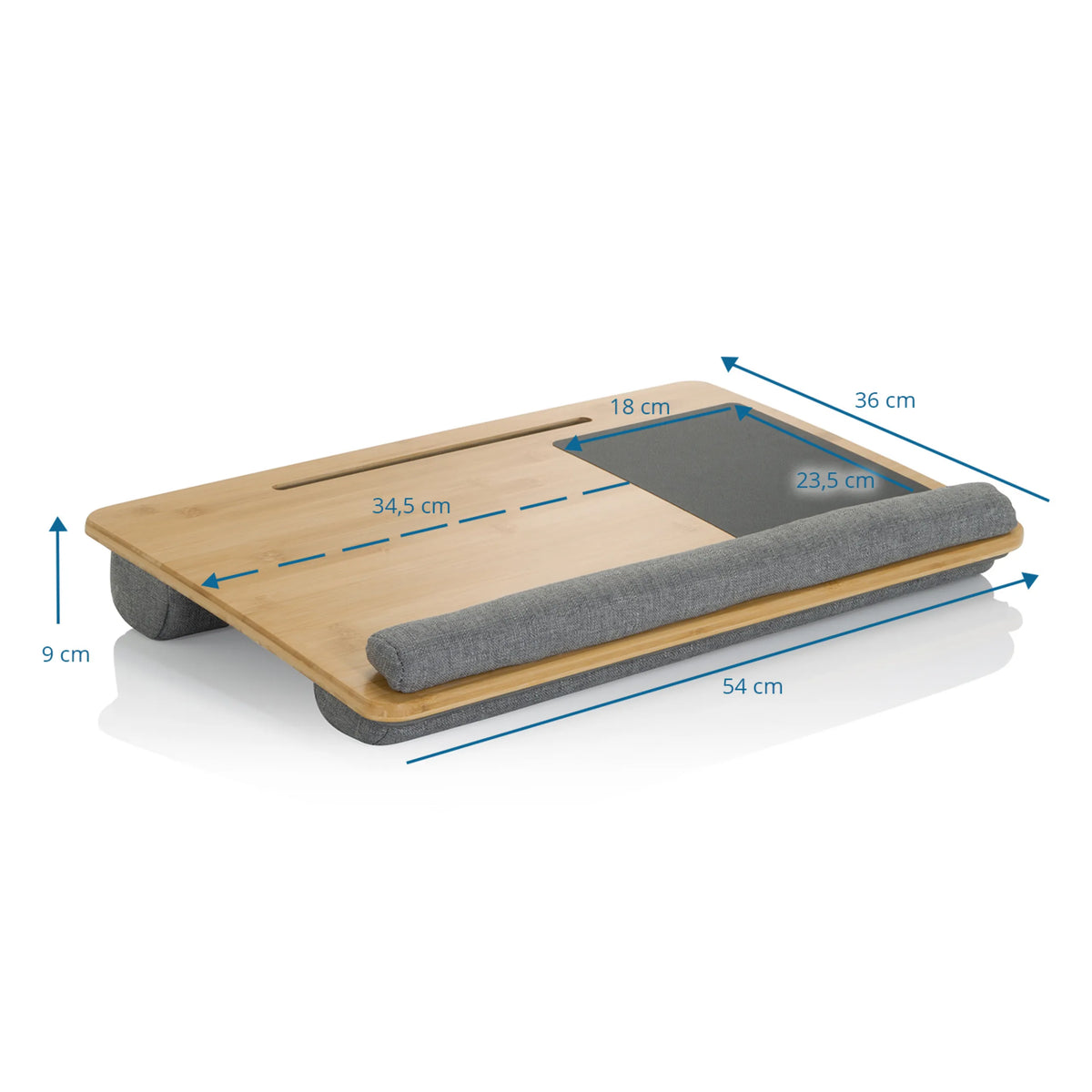 Dimensional drawing of the Laptop Pad COMFILAP with 54 x 36 cm by hjh OFFICE