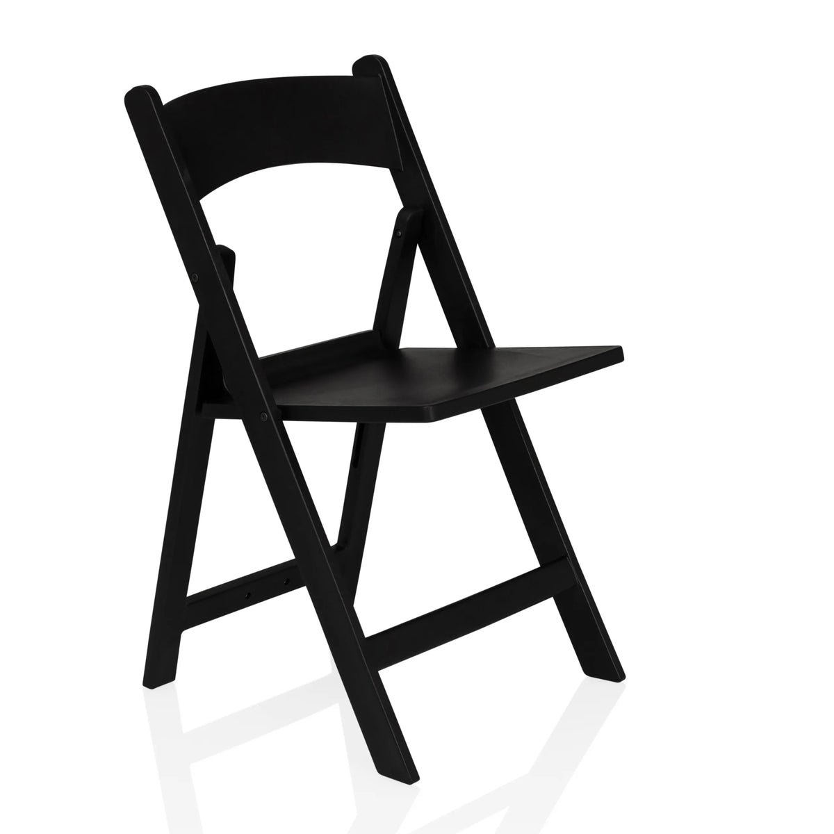 Black Outdoor chair TRAVANO 1 with backrest and square frame by hjh LIVING – 360-degree view (front three-quarter view 43°)
