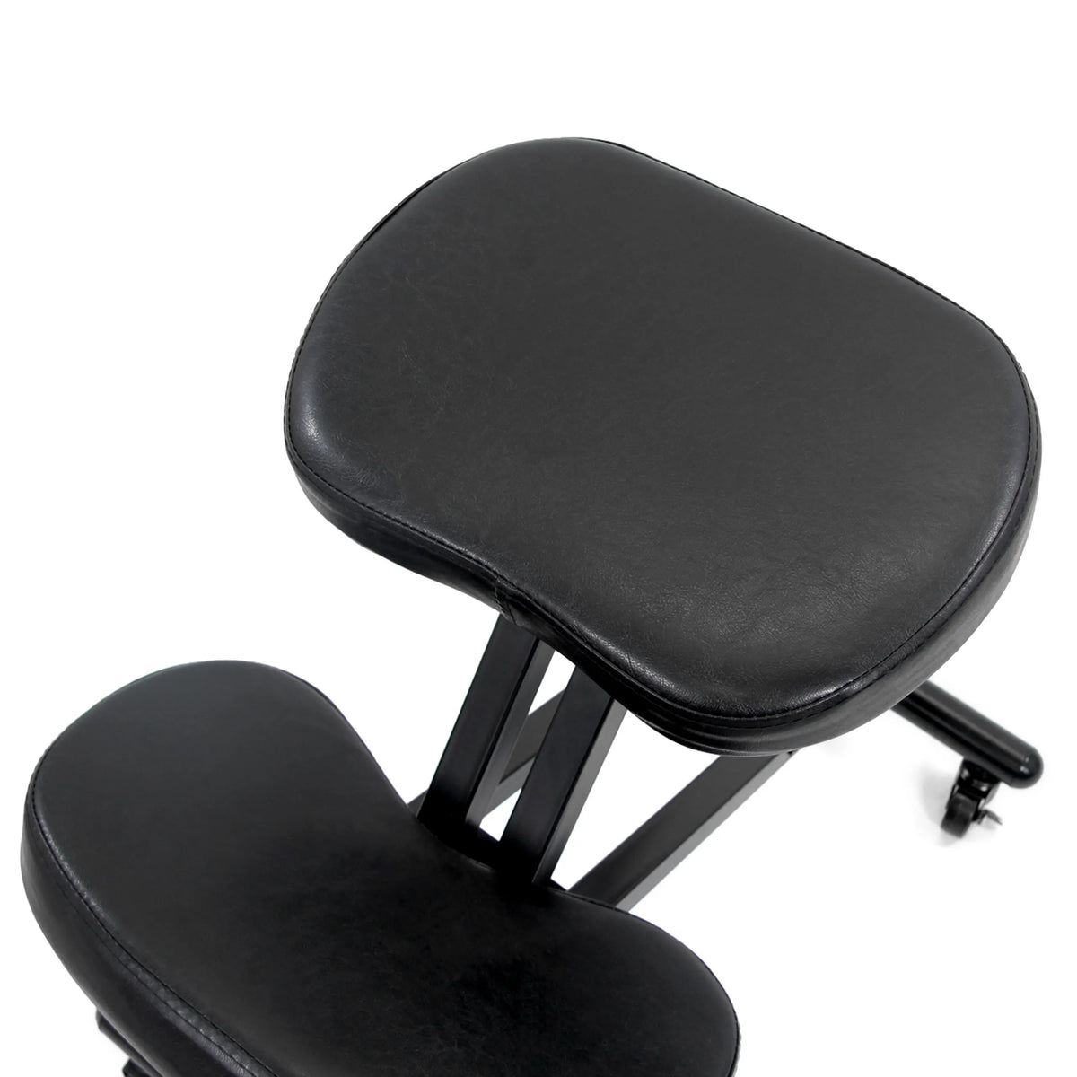 Black seat and knee pad of the kneeling chair ORTHONI by hjh OFFICE