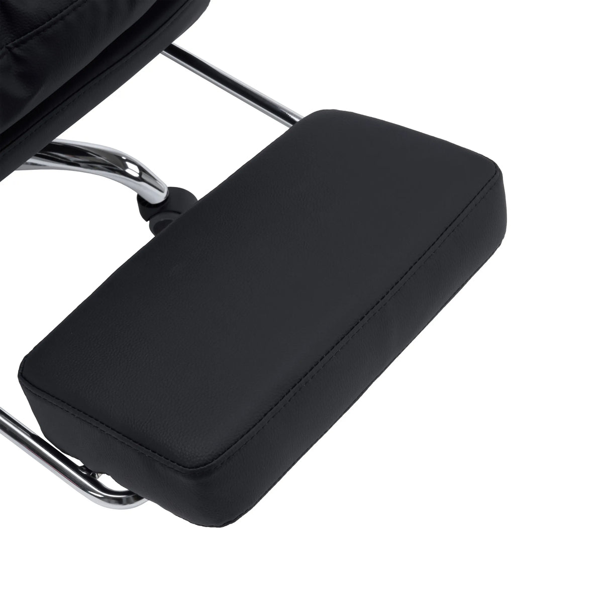 Black headrest of the Relax Legoro Home Office Executive Chair with chrome bracket by MyBuero