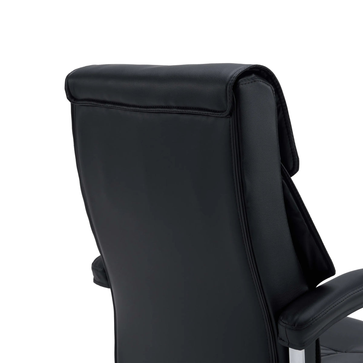 Back of the backrest of the Relax Prestio home office chair in black by MyBuero