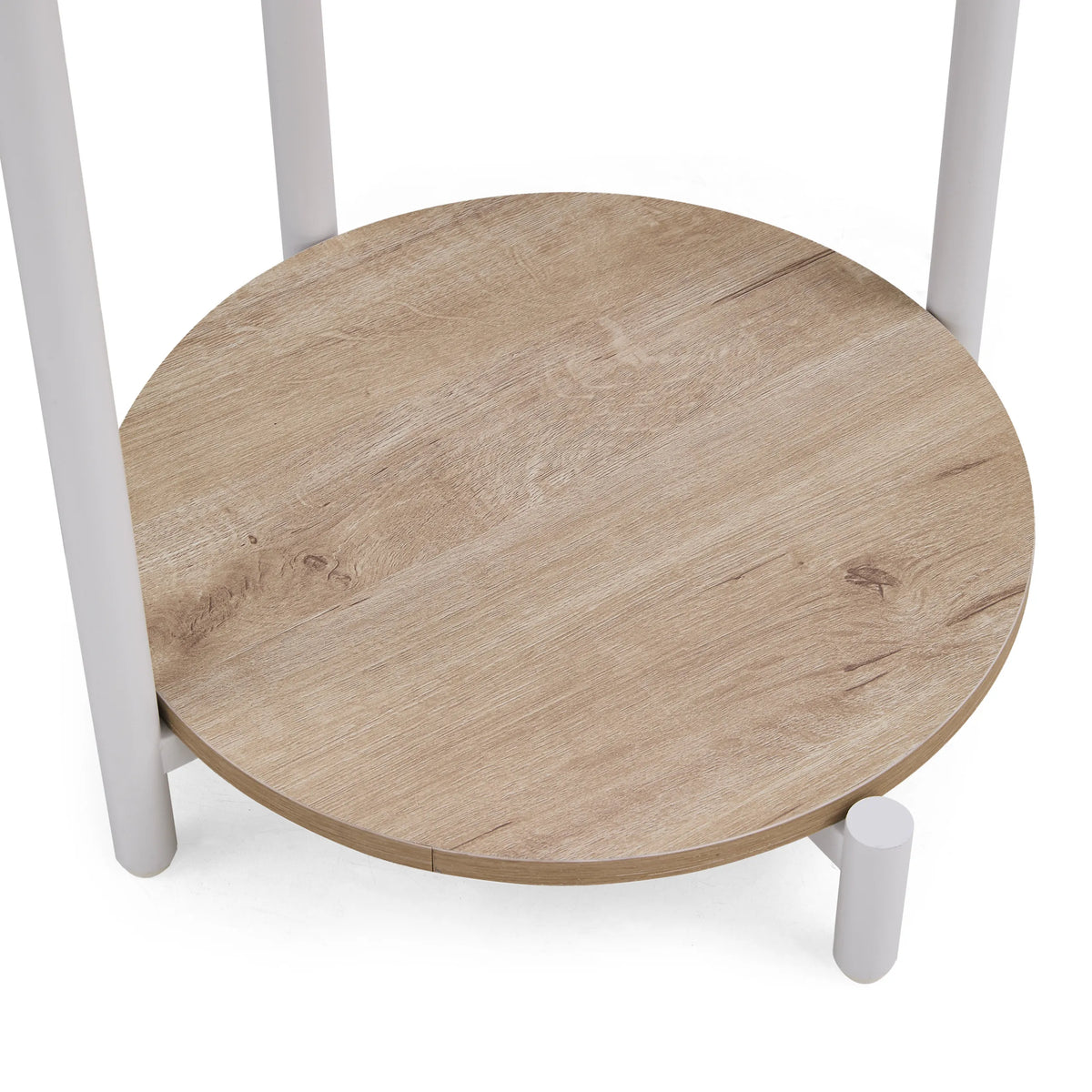 Open Nestup 1 side table with fabric cover and two removed lids by hjh LIVING