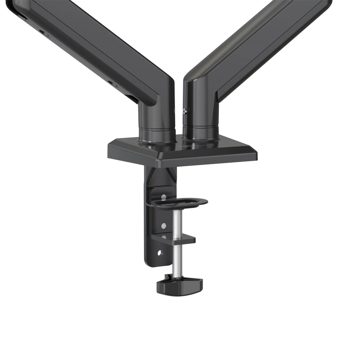 Desk mounting with screw clamp of the Ergomount GF2 Monitor Mount in black by hjh OFFICE