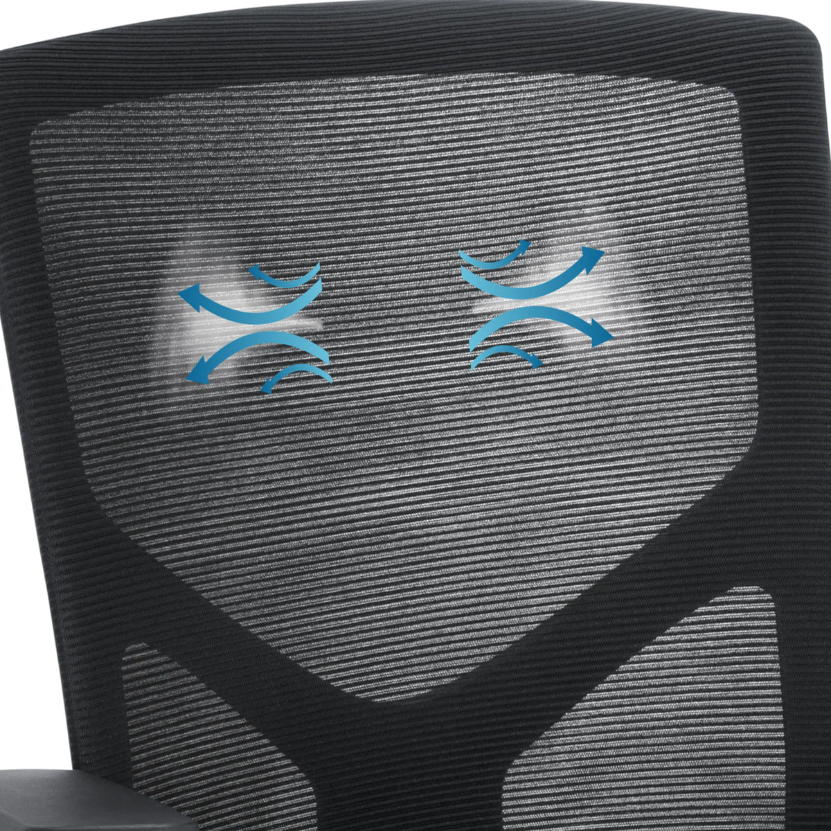 Breathable mesh fabric of the backrest of the Cantilever chair BRETON V B by hjh OFFICE