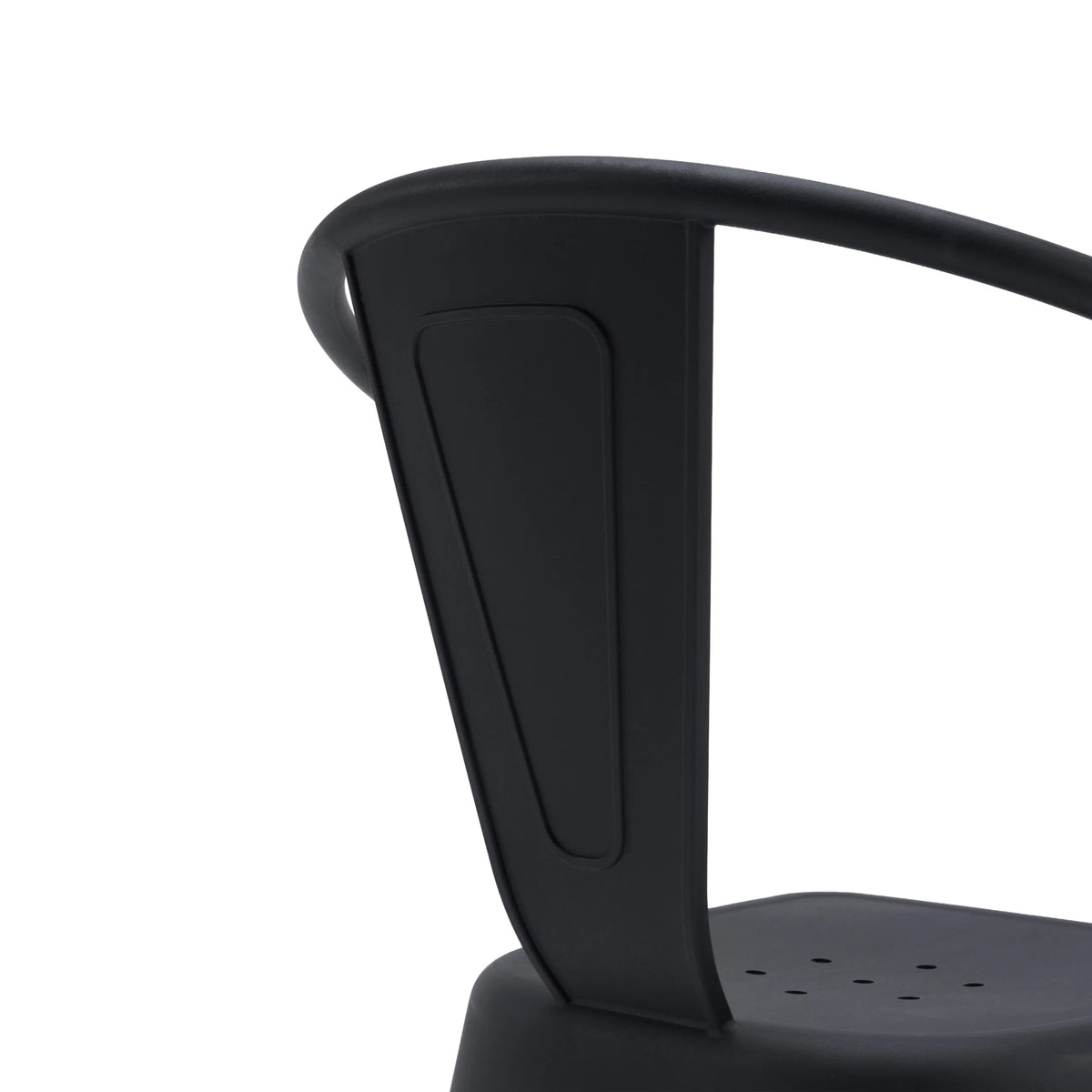 Black armrest of the Vantaggio Poly bistro chair by hjh OFFICE