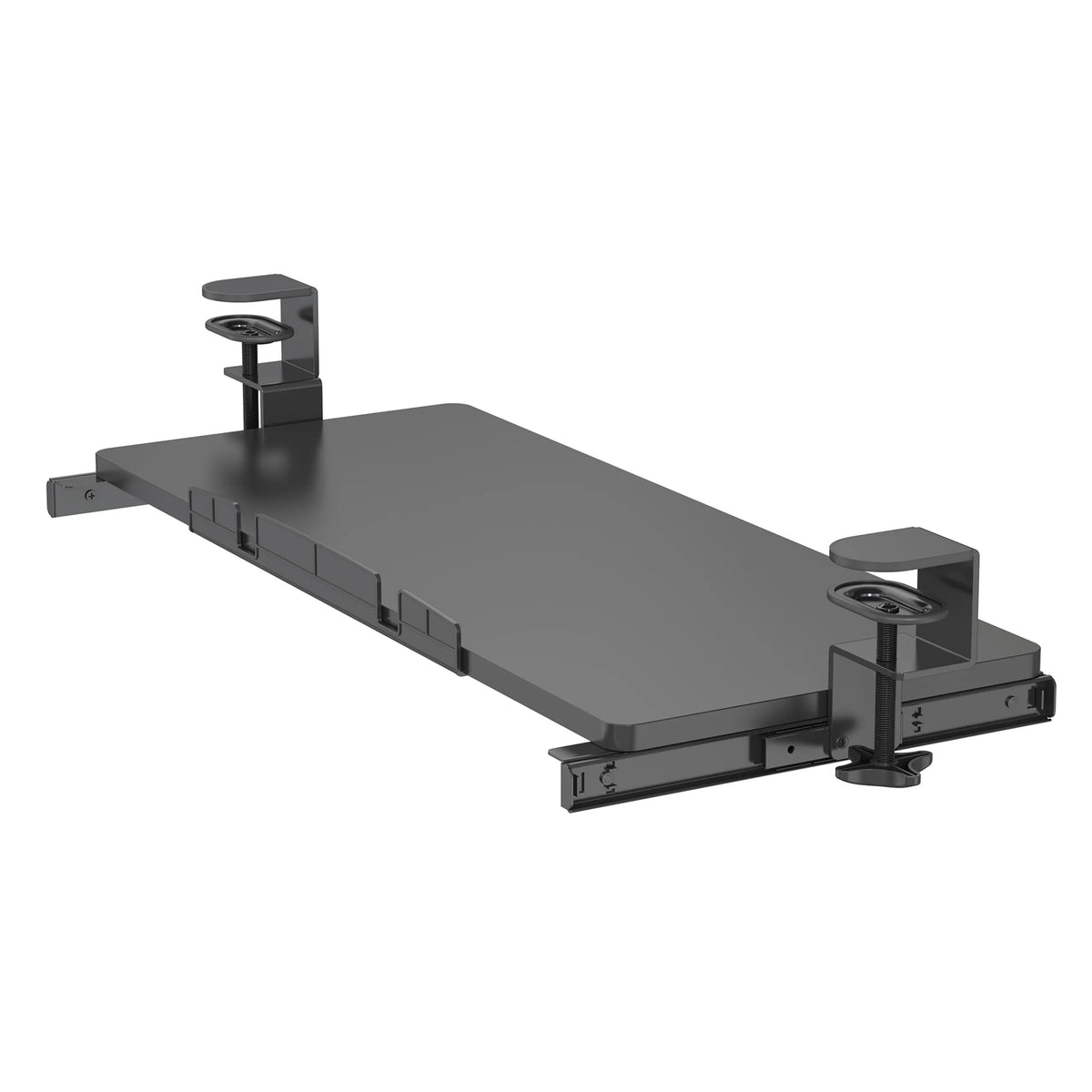 Black VM-KB keyboard tray with side mounting brackets and sliding rails by hjh OFFICE