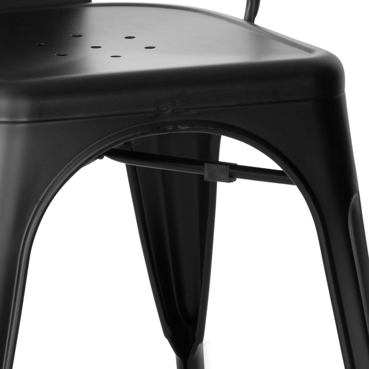 Seat and base of the Bistro chair VANTAGGIO BRUSH in black by hjh OFFICE