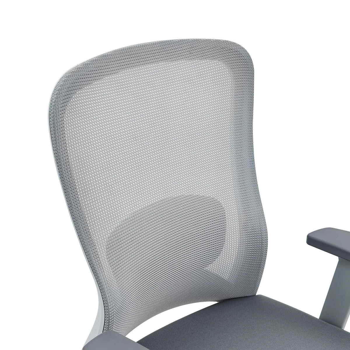 Grey mesh backrest of the Counter chair Top Work 44 W by hjh OFFICE