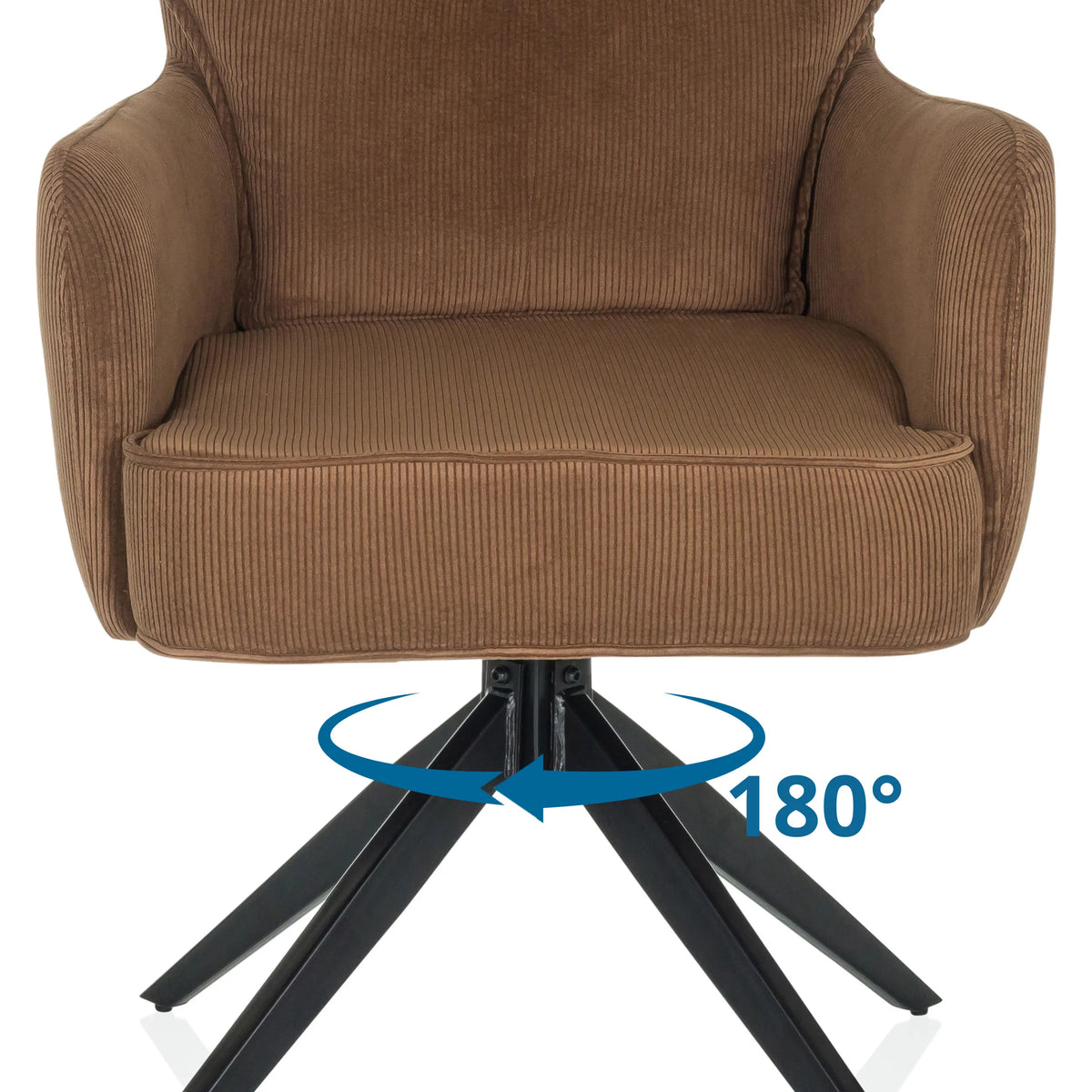 Swivelling base with 180-degree function of the Upholstered chair TARUGO by hjh LIVING