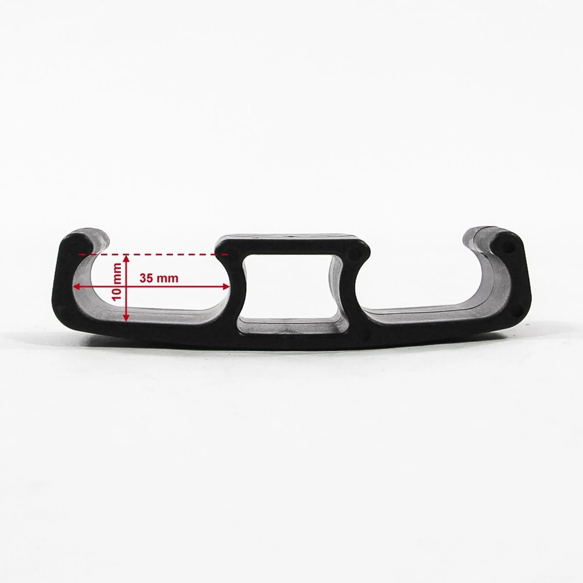 Black glider for the Four-legged chair CONNECT XT with dimensions of 35 mm and 10 mm by hjh OFFICE