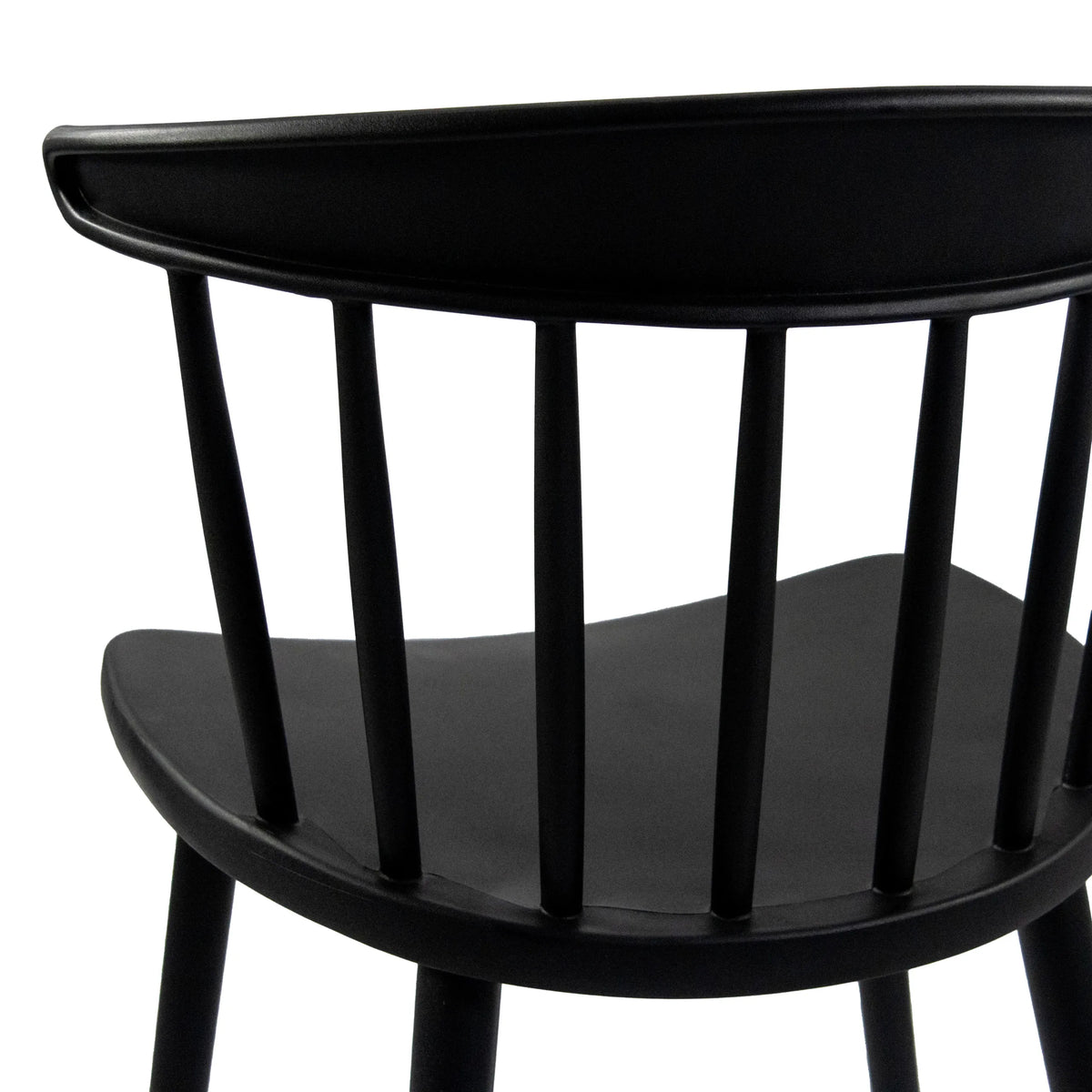 Backrest with vertical slats of the Dining chair ARTIFO RIB in black by hjh LIVING