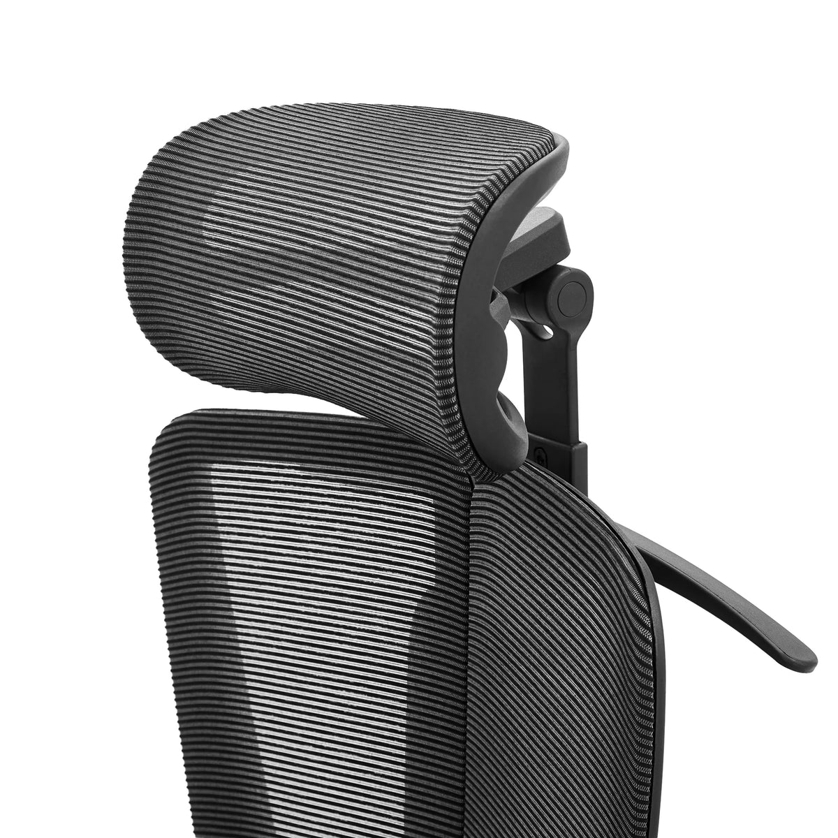 Headrest with mesh cover of the Ergo U2 Flex3 Professional Office Chair in black by hjh OFFICE