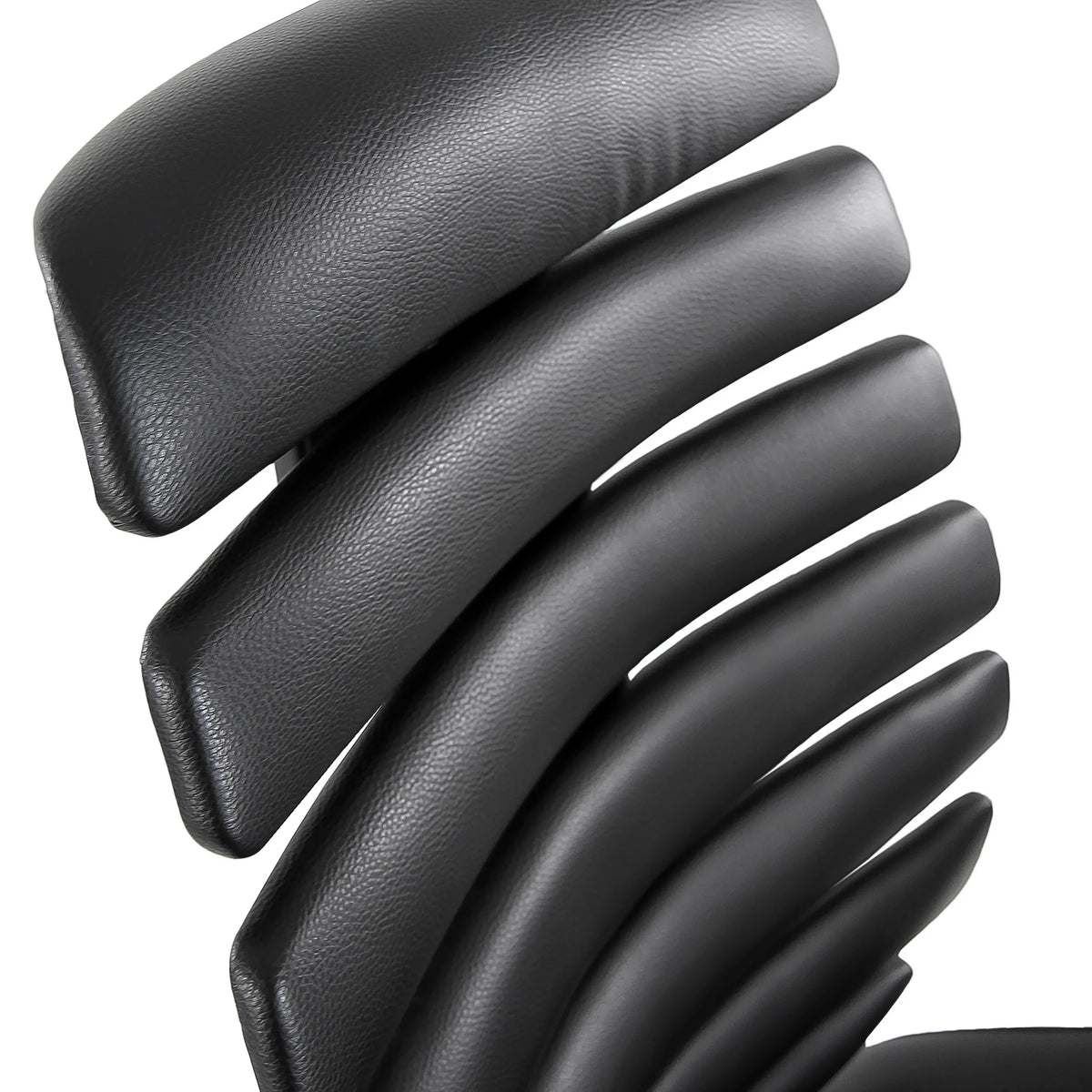 Quilted faux leather upholstery of the ERGO LINE II WORK counter chair in black by hjh OFFICE