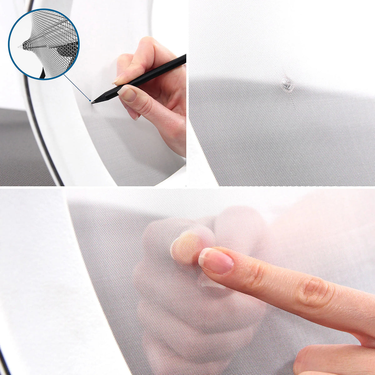 Grey mesh fabric of the Professional Office Chair ASPEN WHITE by hjh OFFICE